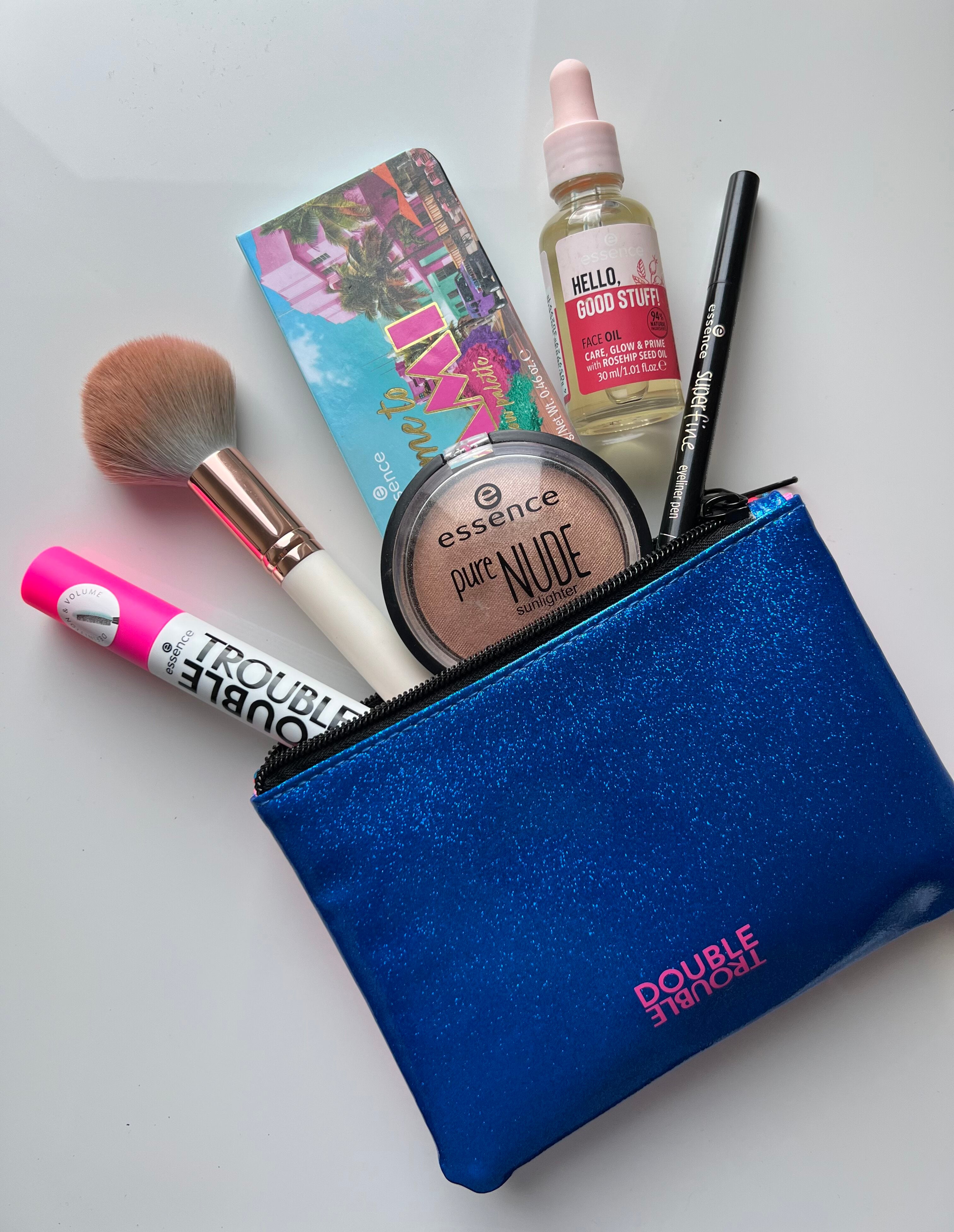 Transparent make-up bag - Powder pink/Cats - Ladies