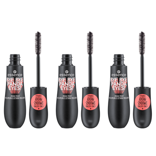 bye bye panda eyes! smudge-proof volumizing and defining mascara 3 pack