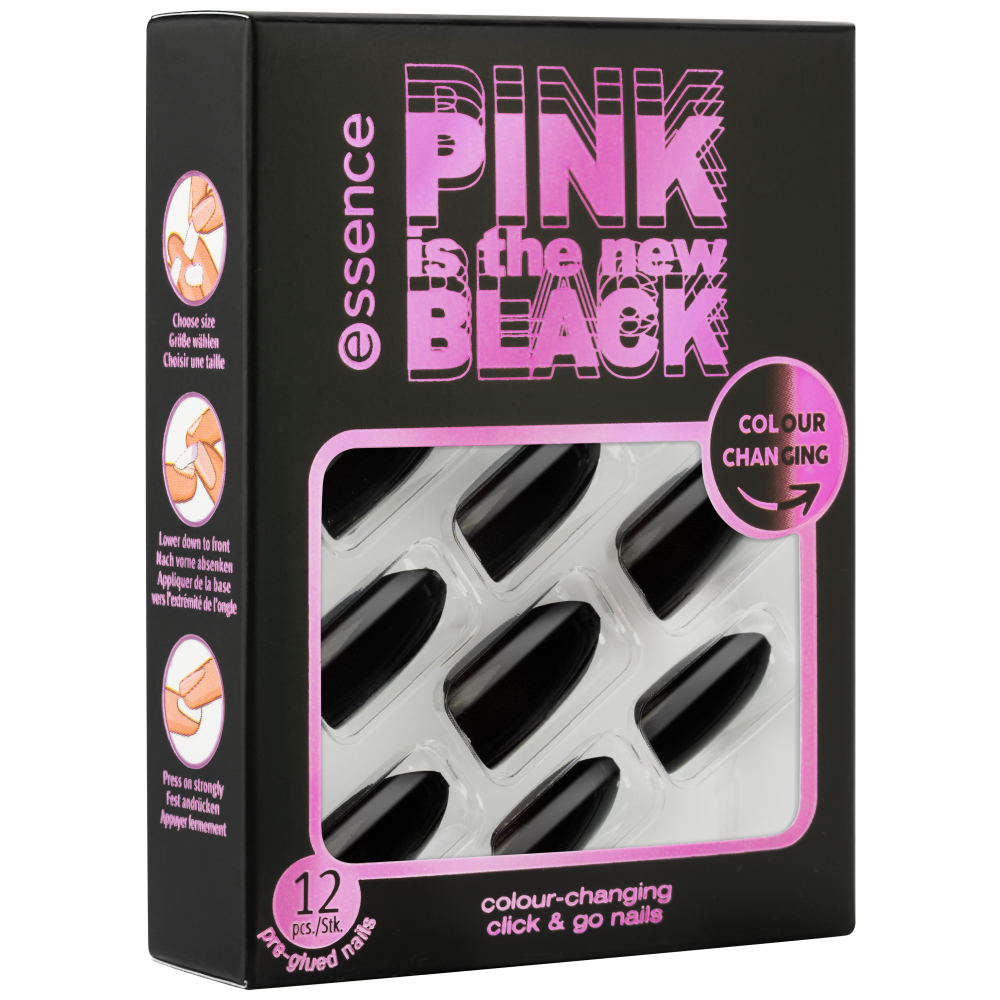 Pink is the New Black Colour-Changing Click & Go Nails – essence makeup