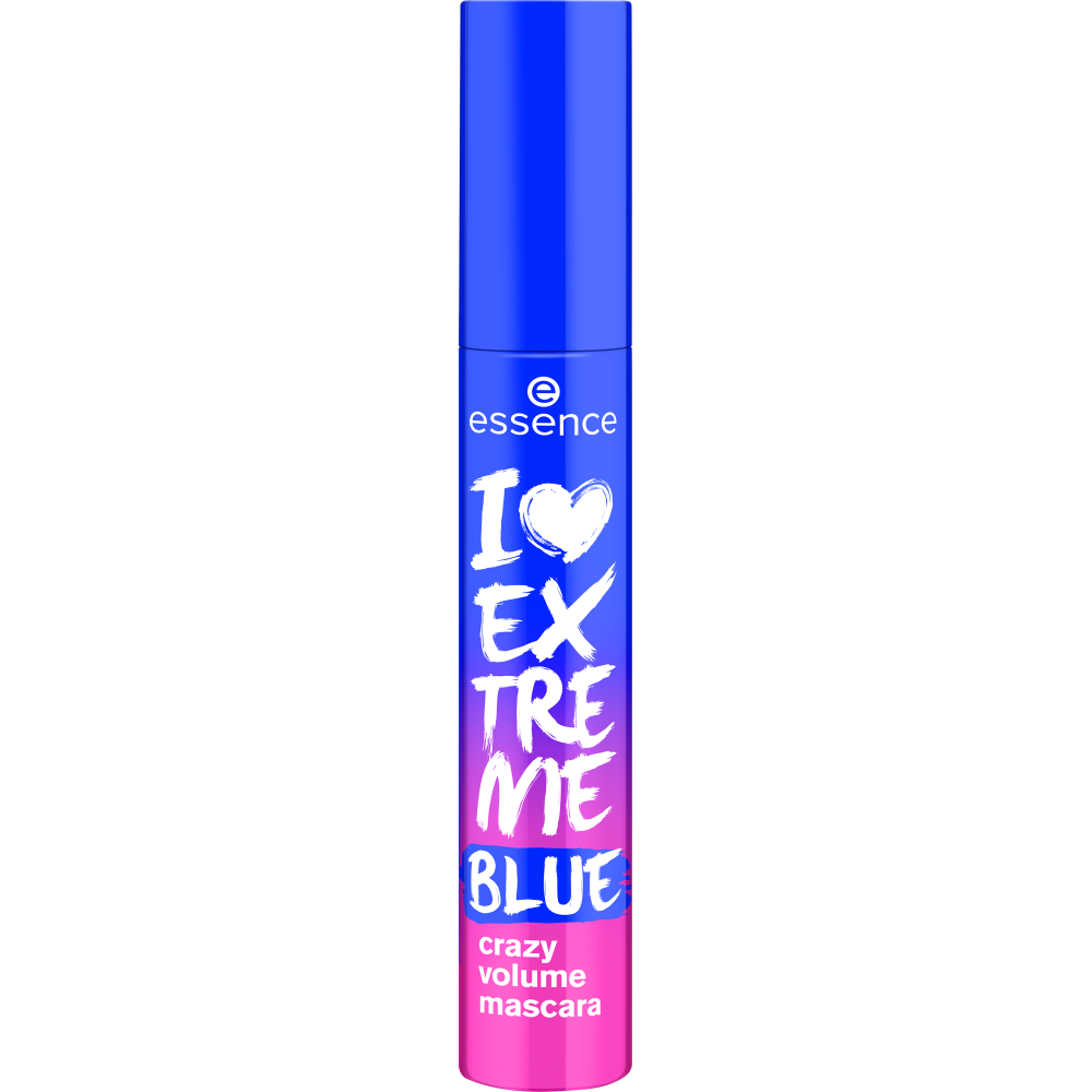 I LOVE EXTREME BLUE crazy volume mascara – essence makeup