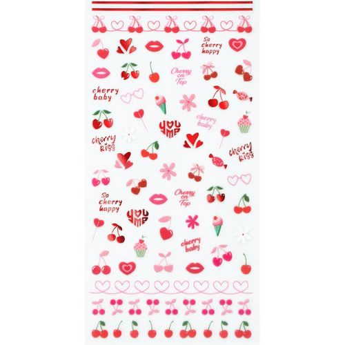 SO CHERRY happy cherry scented nail stickers