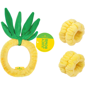 JUICY BOMB PARTY face wash head & wrist bands