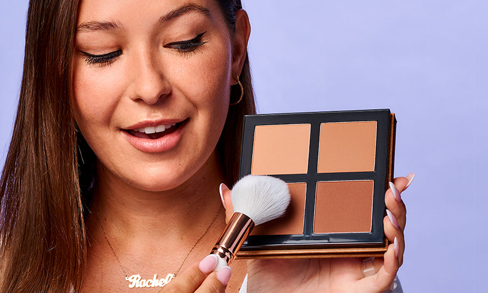 Woman Displaying A Bronzing Palette
